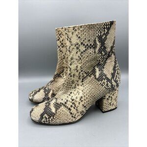Free People Snake Skin Reptile Block Heel Women’s‎ Boots Size 37